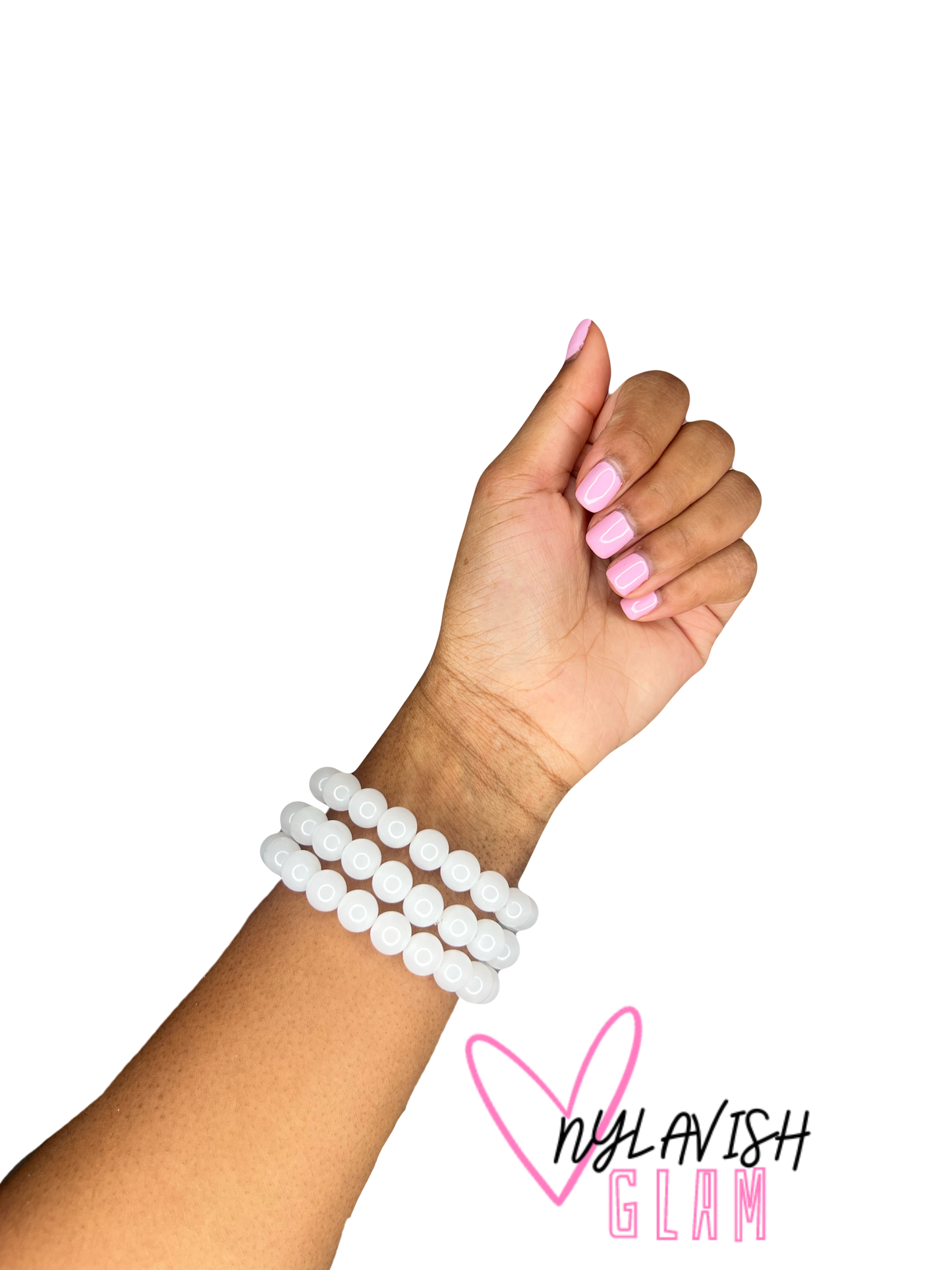 Creme White Beaded Bracelet