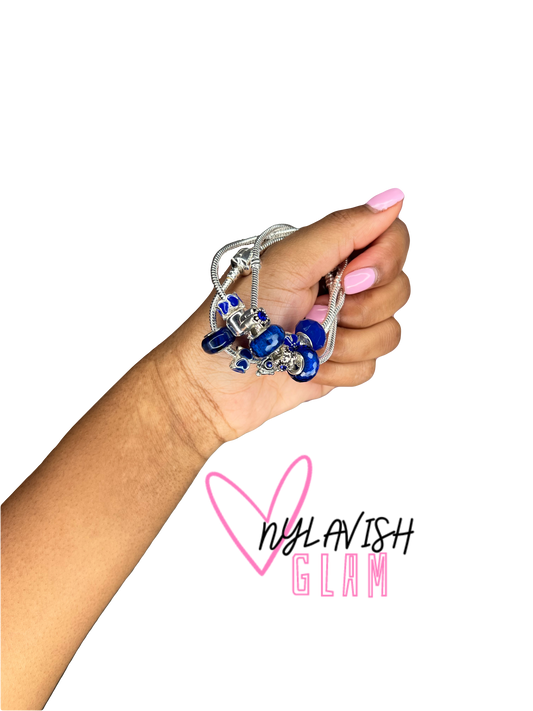 Dark Blue Charm Bracelets